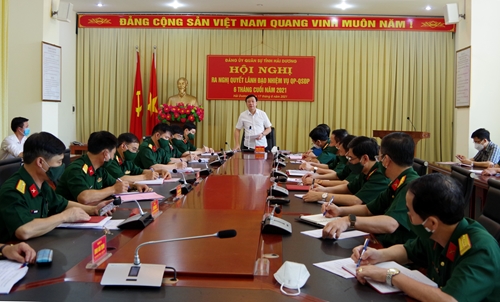 Đảng ủy Quân sự tỉnh Hải Dương ra nghị quyết lãnh đạo thực hiện nhiệm vụ 6 tháng cuối năm